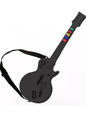 Gametime Buddies Black Wireless Guitar for Guitar Hero & Rock Band Nintendo Wii